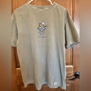 Life is Good Guitar theme t shirt men size large